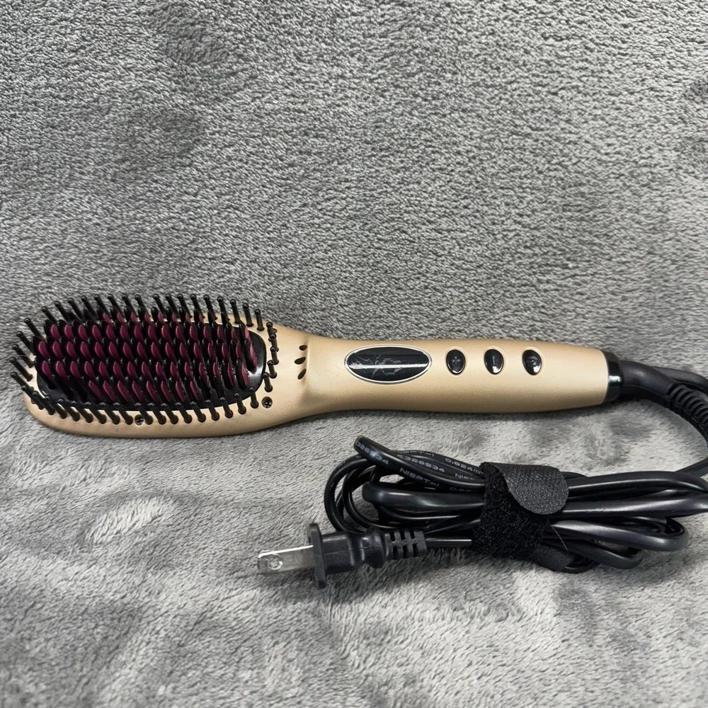 Hair Straightener Brush with‎ Ionic Generator by MiroPure 30s Fast MCH Ceramic
